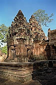 Banteay Srei temple - towers of the central sanctuary